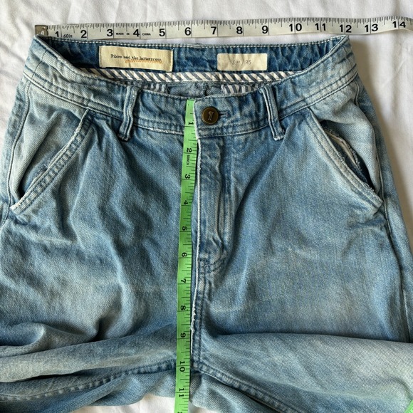 Pilcro and the Letterpress Denim Wide Leg Cropped Jeans Womens 25 Tie Dye Hem - Picture 3 of 6